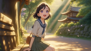 La jeune fille et le temple